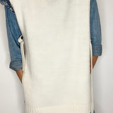 High Neck Tie Side Tabard in Snowflake
