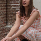 Jolene Dress in Apricot Check