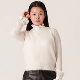 Julia Alpaca Knitted Vest in White