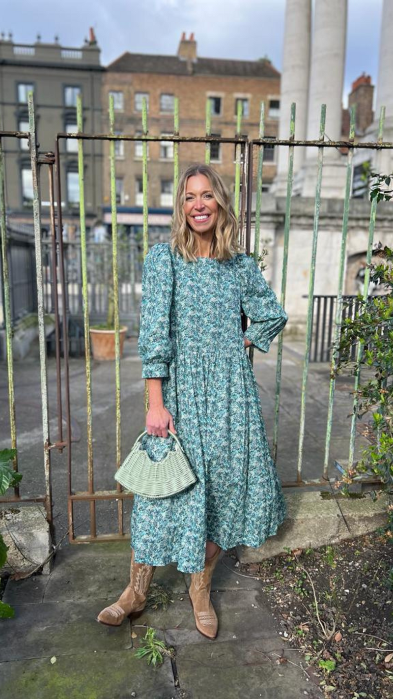 Chive Liberty Dress by Justine Tabak