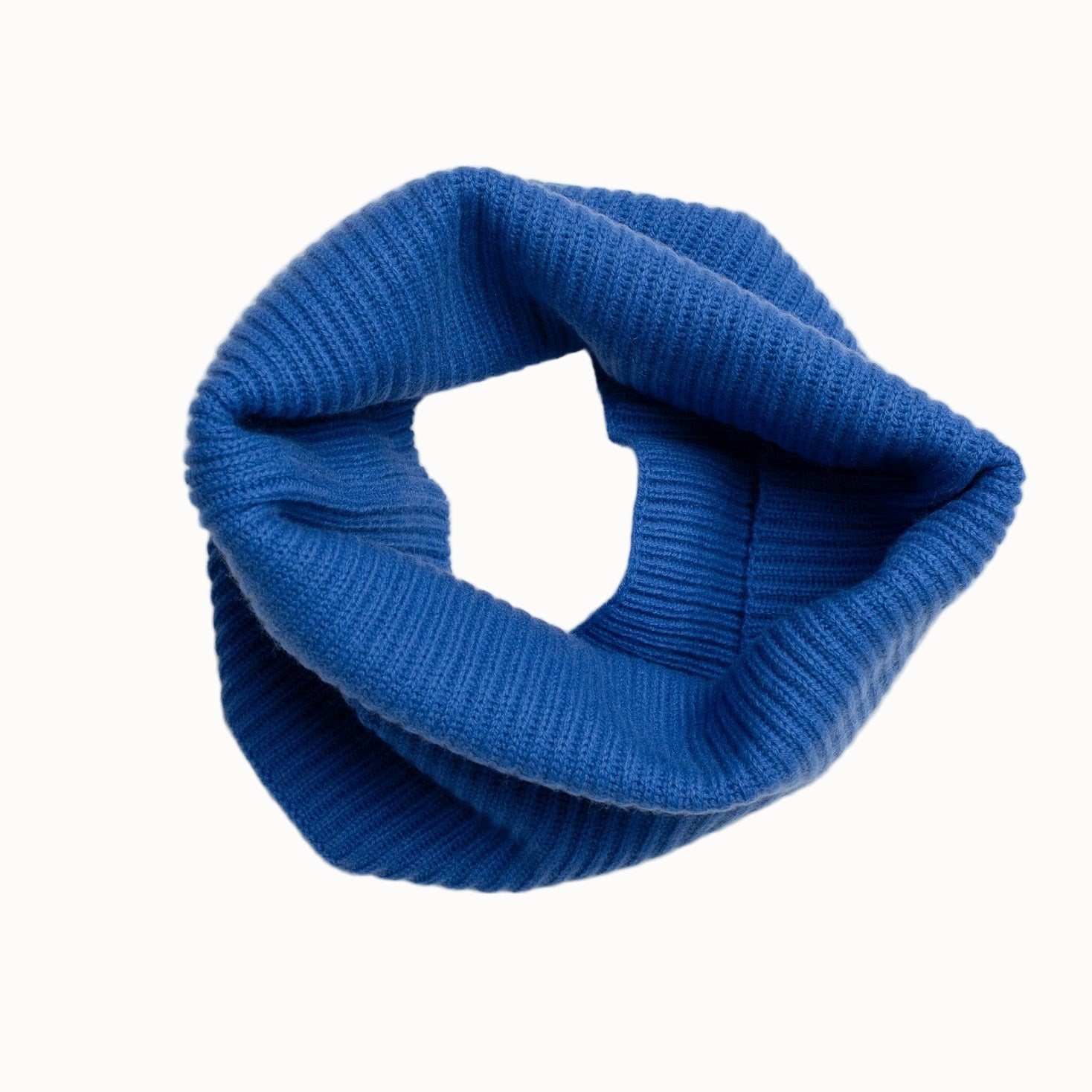 Cashmere Snood in Blue by Porridge Knitwear