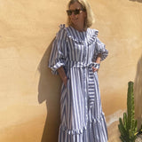 Stripe Linen Aubrielle Shirtdress