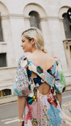 Fayette Mini Dress In Floral Patchwork Bedspread by Freya Simonne