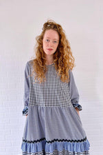 Mixed Check Violet Dress by The Well Worn