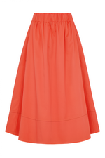 Niki Elasticated Waist Skirt in Red by Mirla Beane