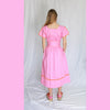 Mexican Kaftan Dress in Pink and Orange by Arifah Studio