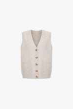 Kyle Knitted Vest Oatmeal by Aligne