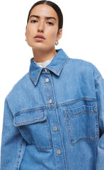 Kently Denim Pocket Shirt in Light Wash by Aligne