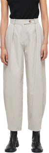 Him Barrel Leg Trousers in Chalk by Aligne