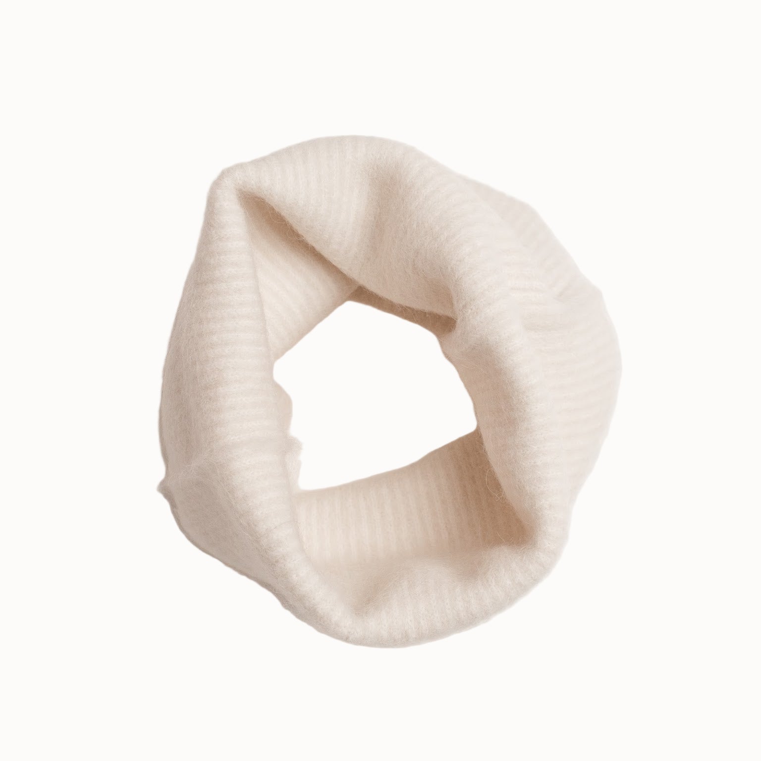 Alpaca Snood in White by Porridge Knitwear