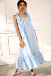 Skye Dress Pale Blue Mini Check by Spirit & Grace