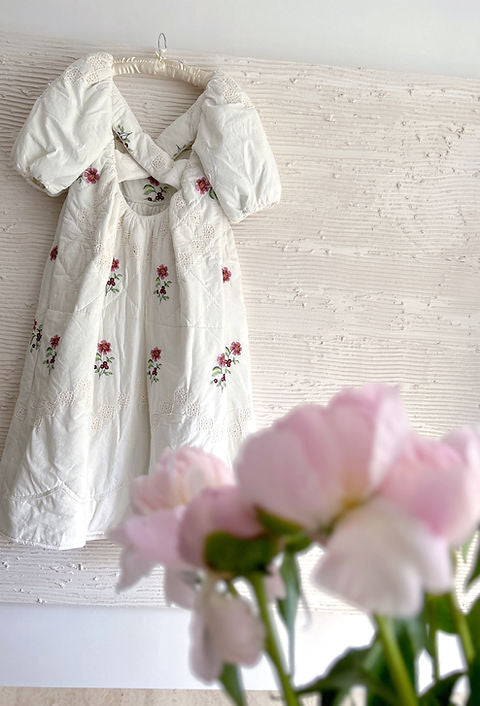 Fayette Midi Dress with Embroidered Quilt by Freya Simonne