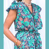 Batik Blouse in Turquoise by Arifah Studio