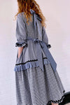 Mixed Check Violet Dress by The Well Worn