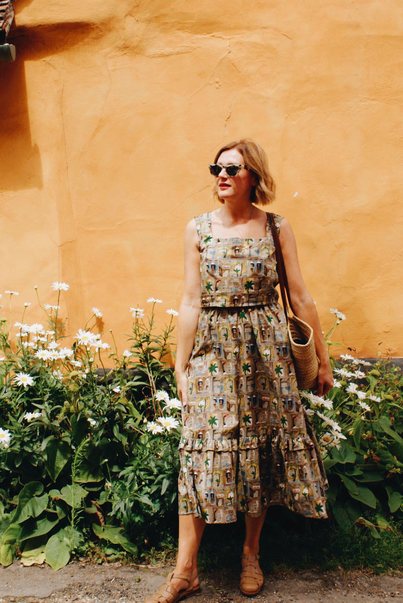 Conversational Print Skirt by The Well Worn