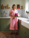 Mexican Kaftan Dress in Pink and Orange by Arifah Studio