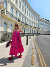 Pink Azelia Midi Dress by Freya Simonne