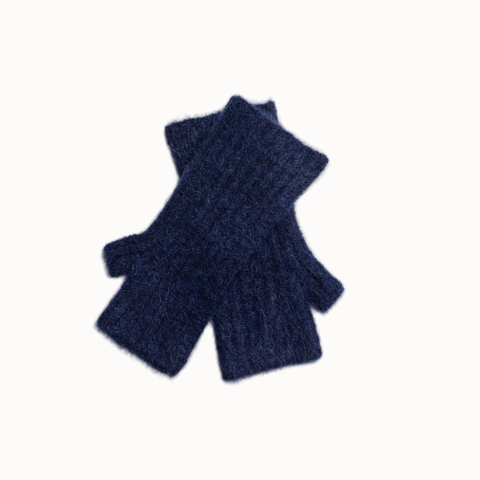 Alpaca Wrist Warmers in Inky Blue by Porridge Knitwear