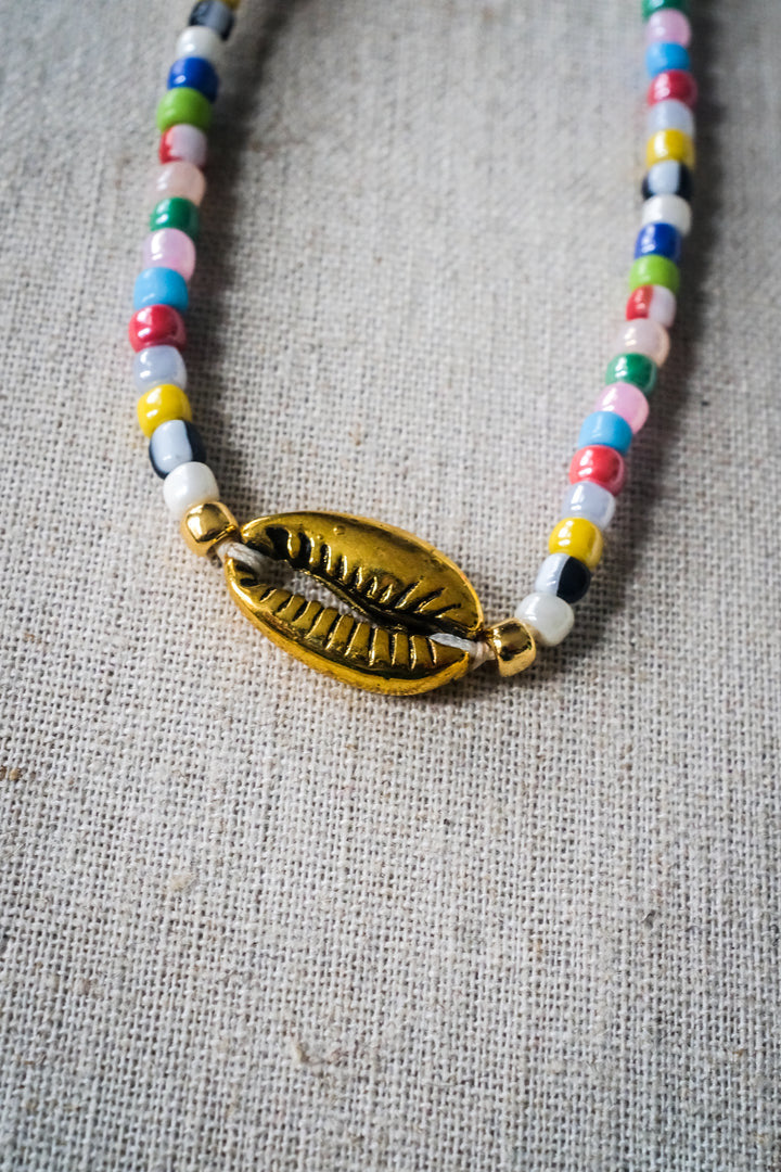 Multicoloured Beaded Necklace by Arifah Studio