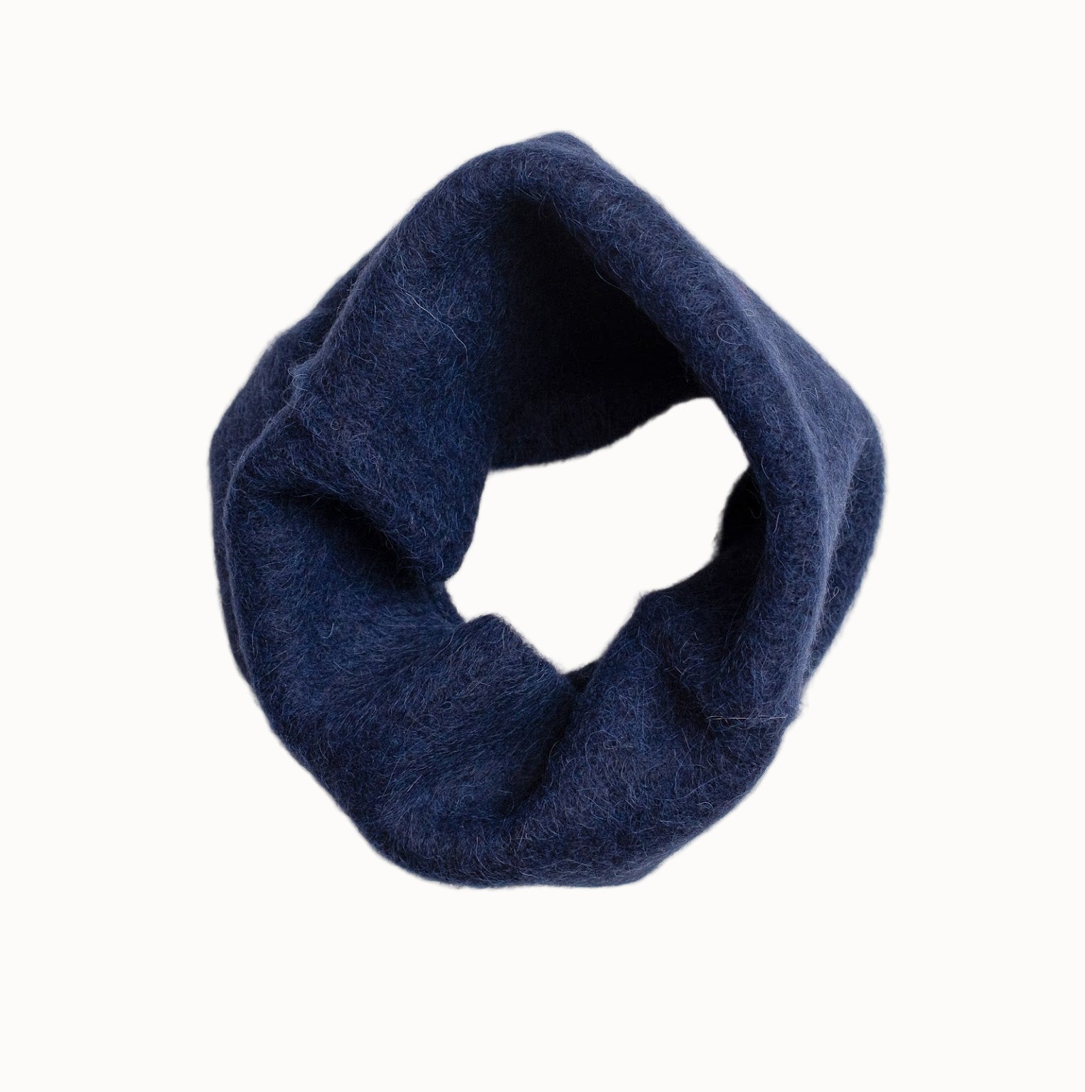Alpaca Snood in Inky Blue by Porridge Knitwear