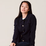 Rebecca Knit Utility Jacket in Navy