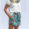 Batik Shorts in Turquoise by Arifah Studio