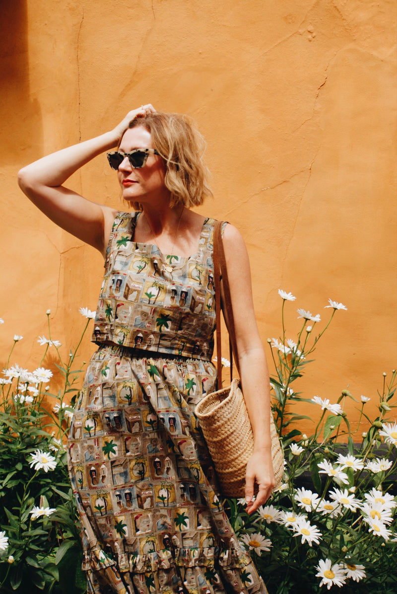 Conversational Print Skirt by The Well Worn