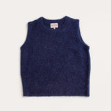 Julia Alpaca Knitted Vest in Inky Blue