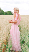 Yasmin Striped Smocked Sundress in Pink by Dilli Grey