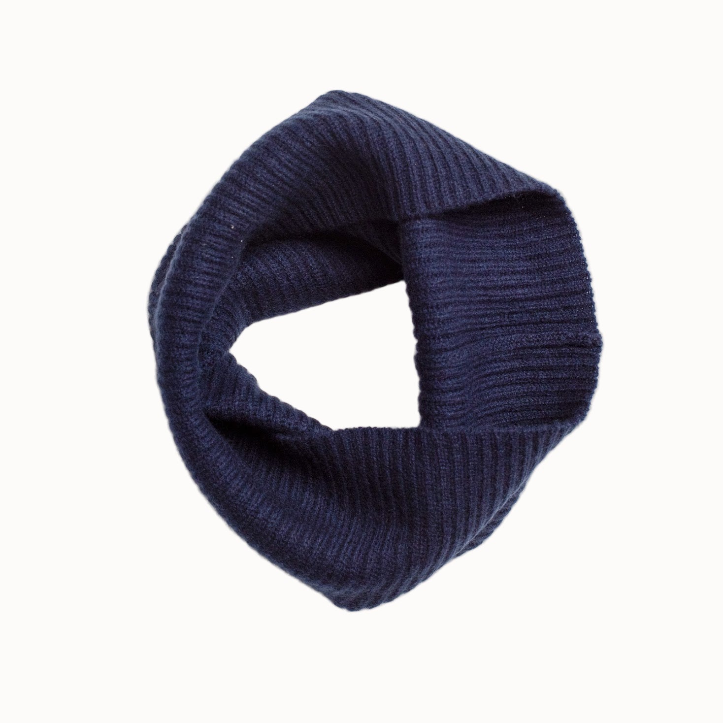 Cashmere Snood in Navy by Porridge Knitwear