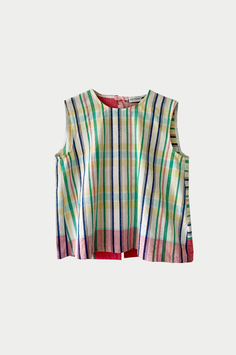 Daisy Seersucker Multi Stripe Top by Katrina & Re