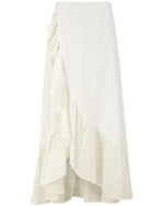 Clio Maxi Skirt White Broderie Anglaise by Spirit & Grace