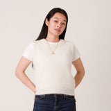 Julia Alpaca Knitted Vest in White