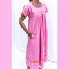 Mexican Kaftan Dress in Pink and Orange by Arifah Studio