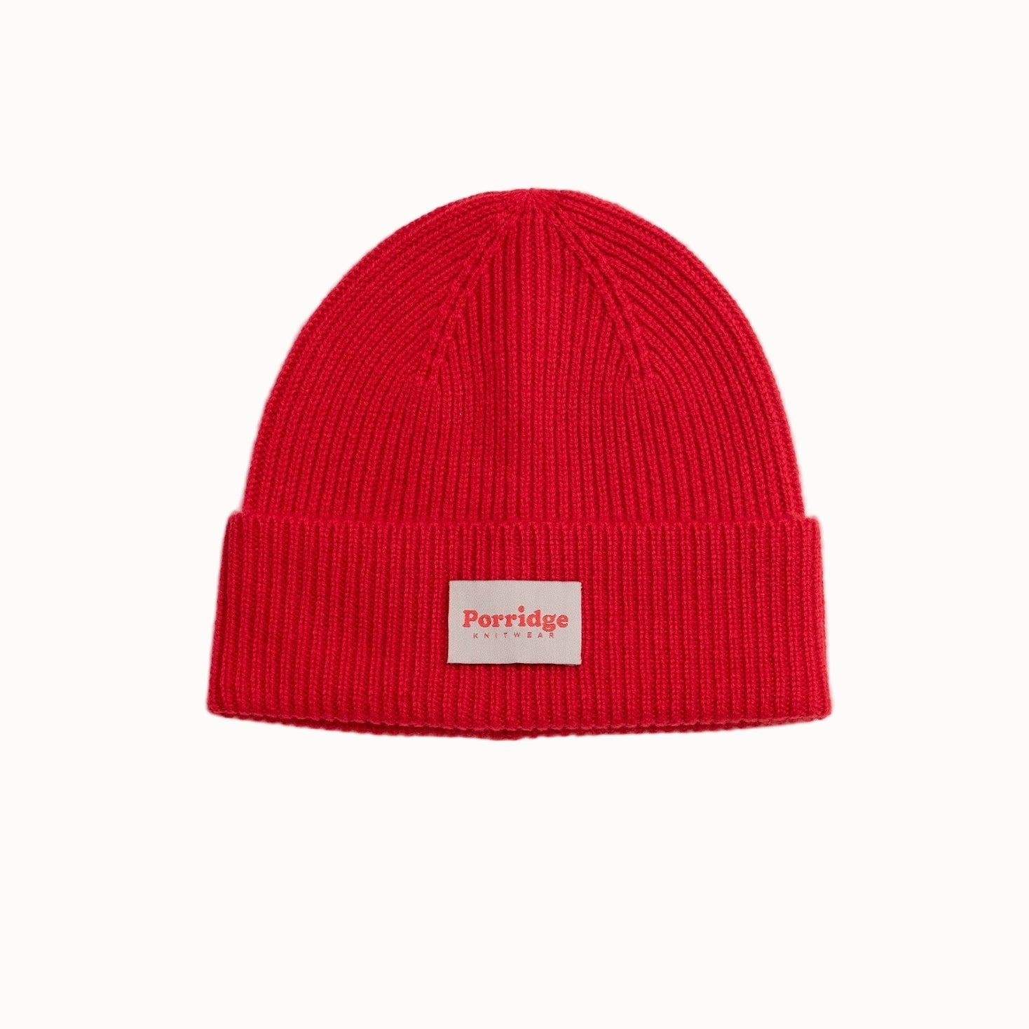 Cashmere Beanie in Red by Porridge Knitwear