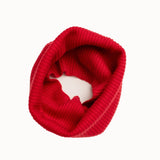 Cashmere Snood in Red by Porridge Knitwear