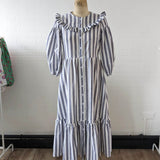 Stripe Linen Aubrielle Shirtdress
