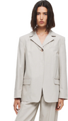 Harrison Boxy Blazer in Chalk by Aligne