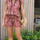 Batik Shorts in Red by Arifah Studio