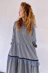 Mixed Check Violet Dress by The Well Worn