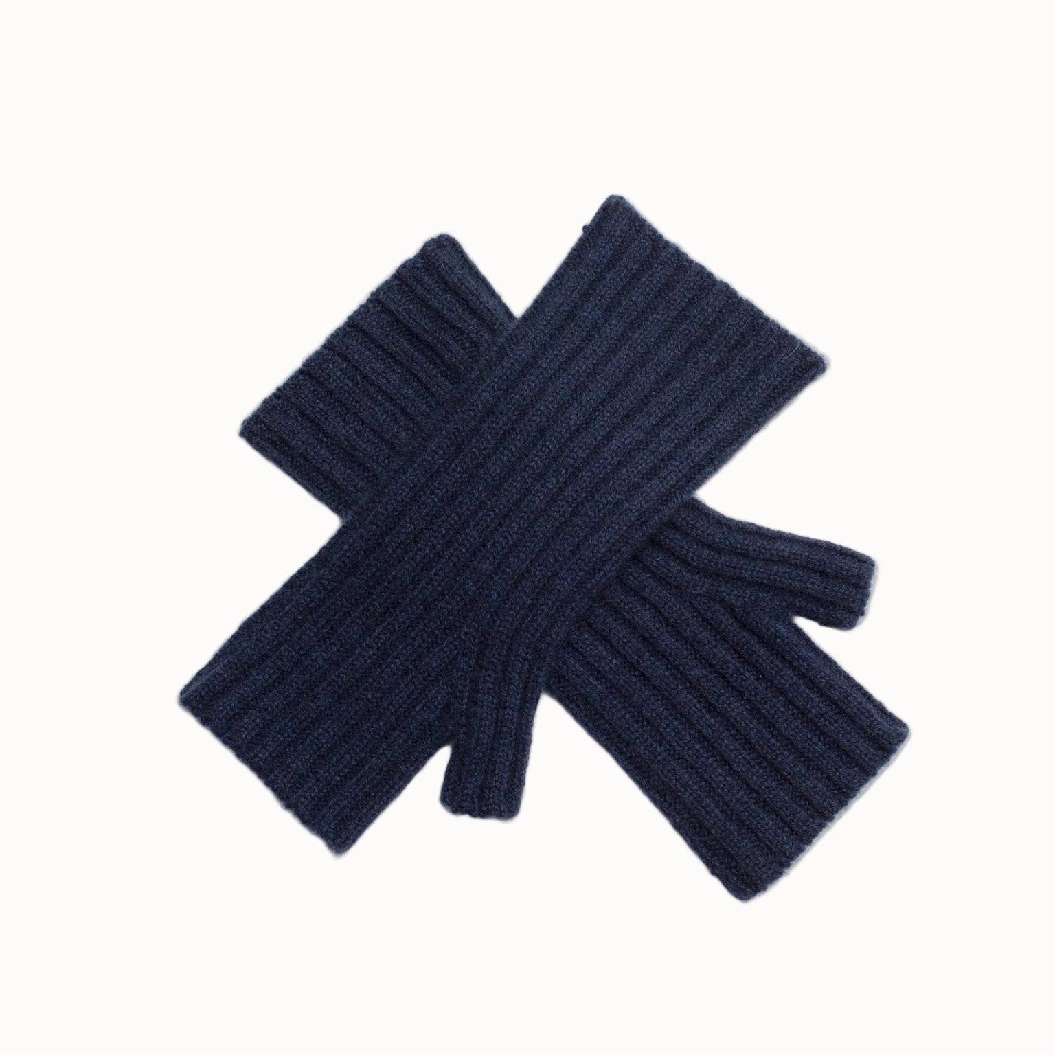 Cashmere Wrist Warmers in Navy by Porridge Knitwear