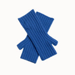 Cashmere Wrist Warmers in Blue by Porridge Knitwear