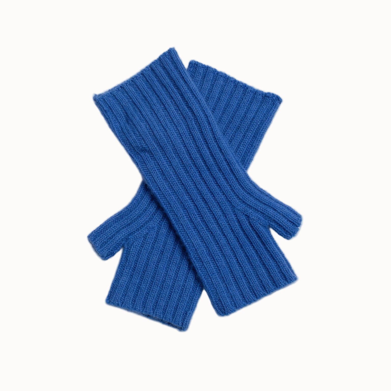 Cashmere Wrist Warmers in Blue by Porridge Knitwear