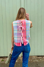 Daisy Seersucker Multi Stripe Top by Katrina & Re