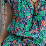 Batik Blouse in Turquoise by Arifah Studio