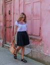 Mexican Blouse in Lilac and Black by Arifah Studio