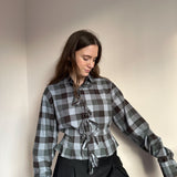 Blue & Brown Stripe Darted Shirt