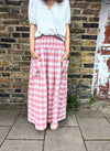 Wren Skirt in Pink Check by Clary and Peg