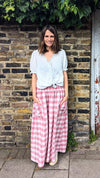 Wren Skirt in Pink Check by Clary and Peg