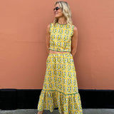 Havana Top in Lemon Print